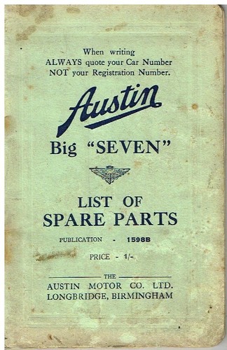 Austin big seven - austin, chassis