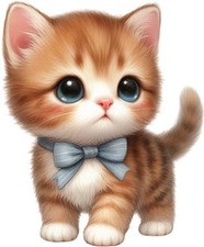 Watercolour Baby Kitten Cat