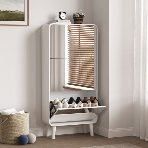 Mirrored shoe cabinet - cabinet, with