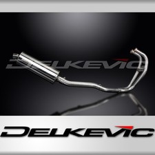 KAWASAKI GPZ500S  FULL 2-1 EXHAUST SYSTEM 350mm STAINLESS OVAL BSAU SILENCER