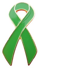 Green Awareness Ribbon Pin