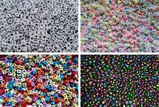 SALE 🌟 3 for 2 🌟 100 Mixed Number Cube Pony Beads 6mm For Craft, Jewellery