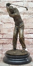 Golfer in Mid-Swing Bronze Sculpture - Golf Athlete Sports Art by Milo