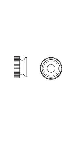 Knurled thumb nut thru - 10-32,