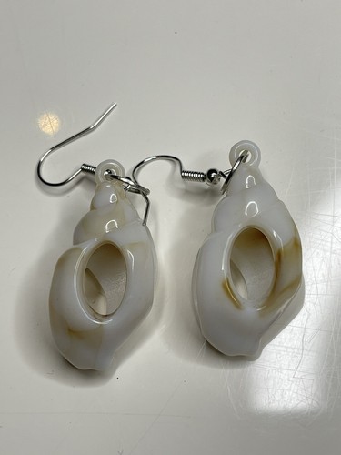 Sea snail shell - earring,