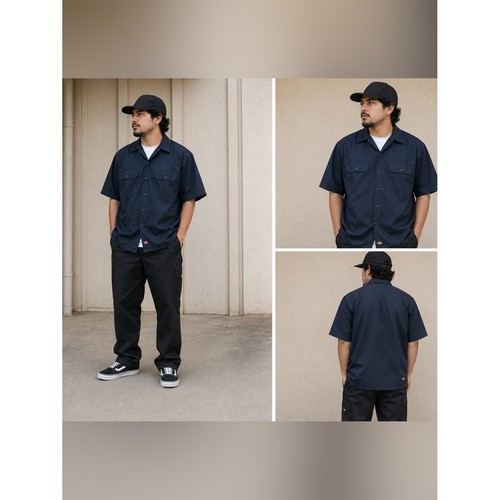 Dickies flex navy work - navy, shirt
