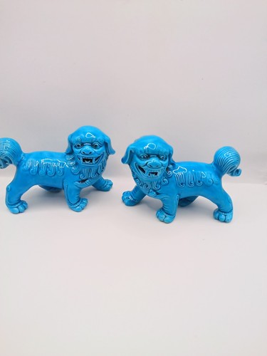Pair vintage chinese - vintage, dogs