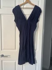 Trashy Diva Blue Dress Size 10 Ruched Full Skirt Rockabilly Pin Up