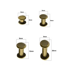 10/20/50pcs Brass Chicago Screw Nail Stud Rivet Leathercraft Belt Wallet Binding