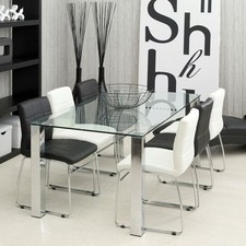 Kante Large Glass Dining Room Table Kitchen Dining Table