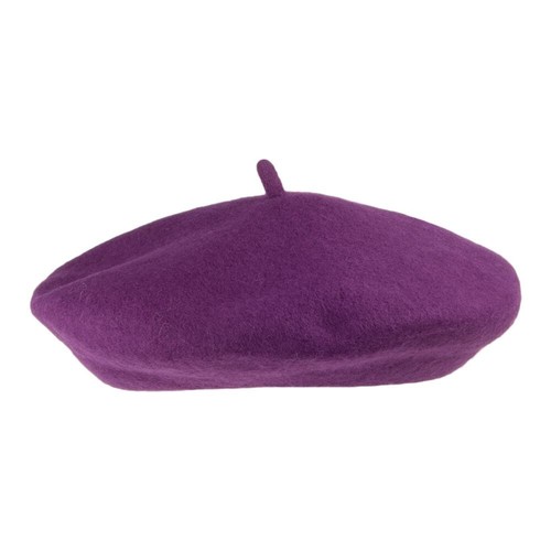 Purple beret hat fashion plain - beret,