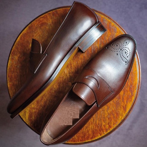 Handmade mens brown leather - mens,