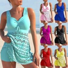 Plus Size Women's Tankini Shorts Set Ladies Swimming Costumes Two Piece Swimsuit