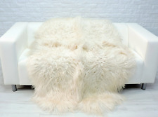 WHITE QUAD MONGOLIAN CURLY