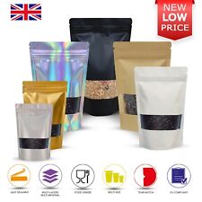 Window Matt Finish Mylar Bag Stand Up Pouches Food Grade Heat Seal Zip Lock