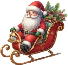 Christmas Santa Sleigh Wall