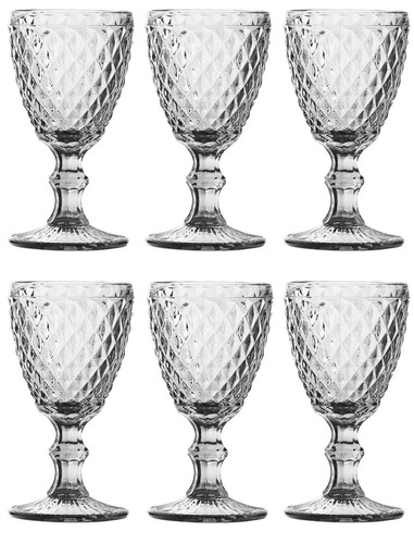 Wine glasses vintage red white