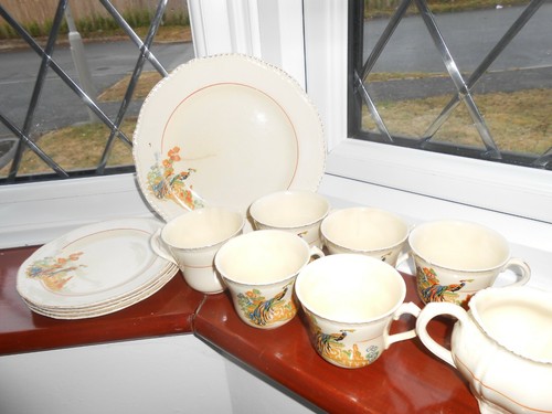 Ridgeway peacock cups - , side