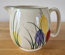 Vintage Art Deco jug with a crocus floral pattern