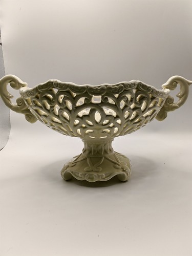 Large white pierced ceramic - pierced,