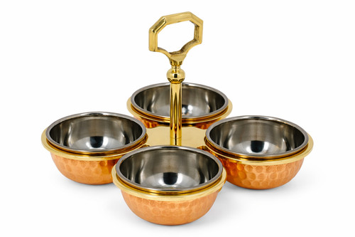 Copper pickle holder set 4 - pickle, 3/4