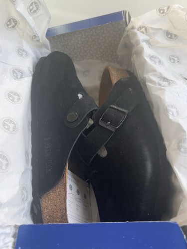 Birkenstock black patent clog - black,