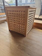 IKEA Hol Acacia Storage Side Table.