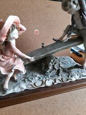 Rare retired capodimonte figurine  Garden seesaw /teeter totter,  G Armani