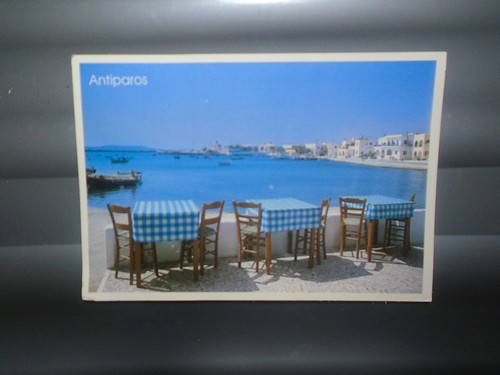 Antiparos postcard cafe scene - antiparos,