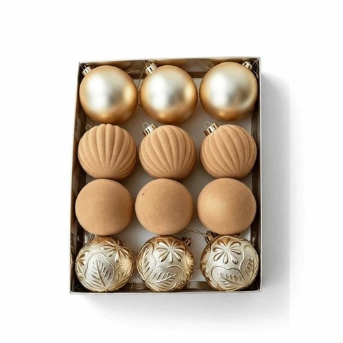 12pcs set flocked christmas - 12pcs/set,