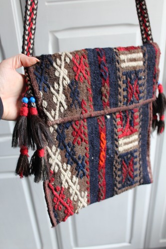 Woven boho turkish wool kilm - boho,