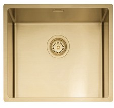 Caple Mode045 Wide Single Bowl Sink. Inset/undermount. Gold Finish.