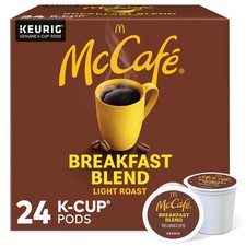 McCafe Breakfast Blend Coffee, Keurig K-Cup Pods, Light Roast, 24 Count