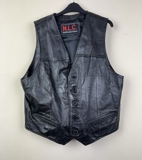 Real leather waistcoat vest - leather,