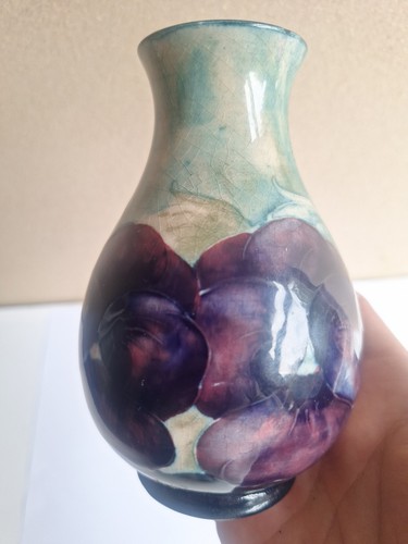Moorcroft pansy vase - pansy, vase-early