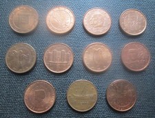 Lot of 11 x 1 EURO Cent Coins