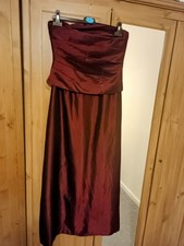 Bhs burgundy prom dress size - bhs,
