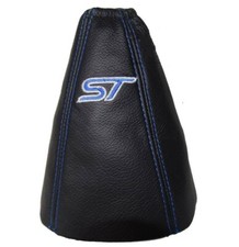 GEAR STICK GAITER LEATHER FOR FORD MONDEO MK3 FL 2003-2007 EMBROIDERY ST BLUE