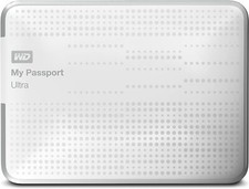 White 1TB Western Digital My Passport Ultra Portable Hard Drive USB 3.0 WD wa
