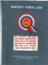 AUSTIN MORRIS MINOR S2 S3 6/8cwt VAN PICK-UP (1953-68) FACTORY PARTS CATALOGUE