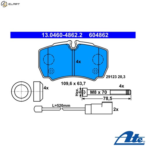 Brake pad set disc - brake,