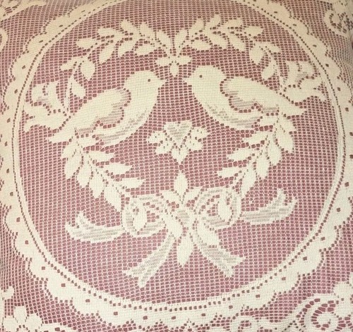 Vintage lace throw pillow - lace,
