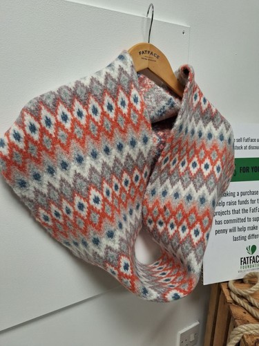Fat face snood scarf - fat, fairisle