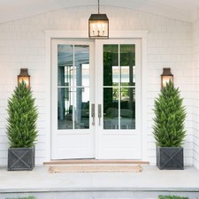 Artificial Cypress Tree with Detachable Trunks For Auction Green 120cm 2 Packs