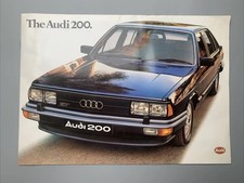 Audi 200 Car sales brochure 1981 Uk Market 5T Turbo 5E