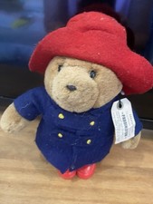 Eden. Paddington Bear. 8.5 Inches. Red Wellingtons And Label