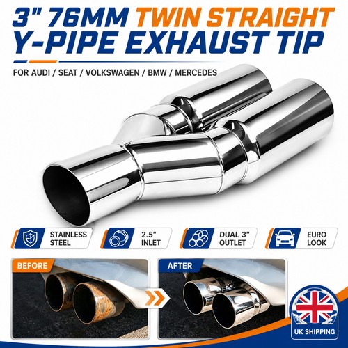 76mm inlet dual outlet - 76mm,