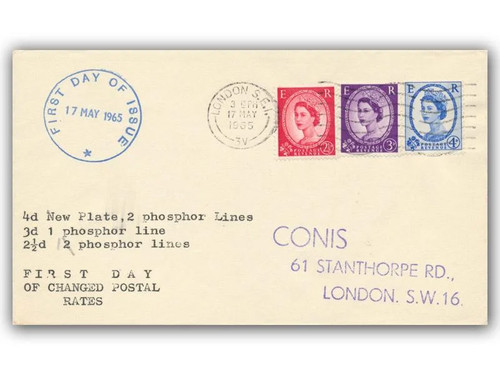 1965 4d phosphor fdc - 3d, &