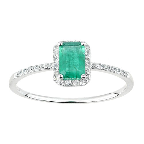 18ct white gold octagon - 18ct,