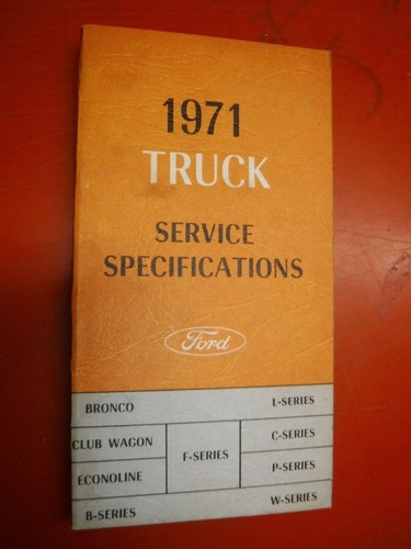 1971 ford truck service - ford,